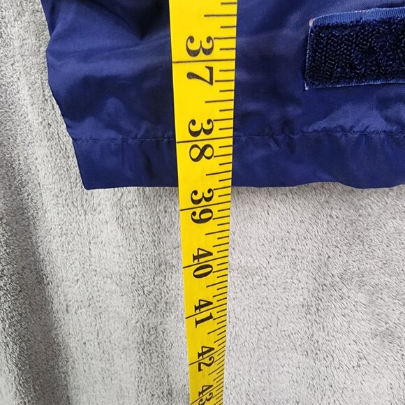 Mens Vintage Adidas Navy Blue Windbreaker Track Pants Adjustable Ankle Size S - Picture 10 of 11